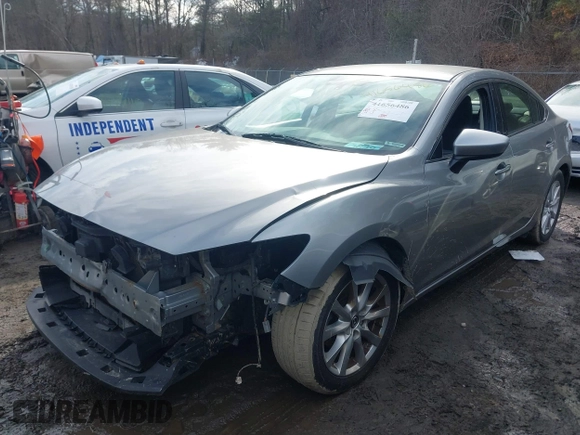 2015 Mazda 6 i Sport with VIN JM1GJ1U68F1172408, listed as a IAAI auction lot 41656486 with 161,581 mi miles. Bid and sale history available at carsss.com. Image 2.