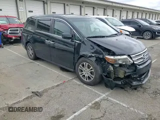 2013 Honda Odyssey EX-L with VIN 5FNRL5H61DB019930, listed as a Copart auction lot 54666775 with 175,300 mi miles and Salvage title. Bid and sale history available at DreamBid. Image 14.