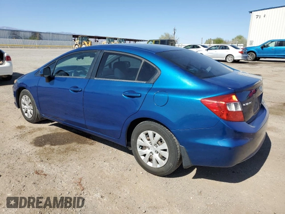 2012 Honda Civic LX с VIN 19XFB2F52CE304431, выставлен на аукционе Copart как лот 58135115 с пробегом 72 780 миль миль и Списание • Salvage title. История ставок и продаж доступна на DreamBid. Изображение 2.
