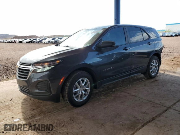 2022 Chevrolet Equinox LS with VIN 2GNAX5EV2N6105162, listed as a Copart auction lot 55537515 with 66,294 mi miles and Salvage title. Bid and sale history available at DreamBid. Image 1.