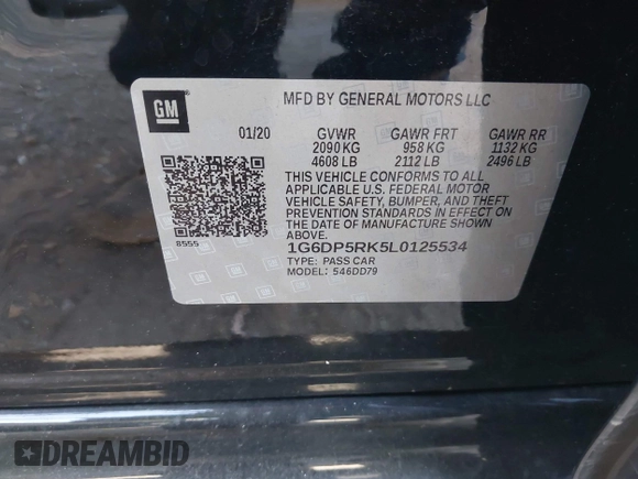 2020 Cadillac CT5 Sport с VIN 1G6DP5RK5L0125534, выставлен на аукционе IAAI как лот 42709976 с пробегом Не указан миль и . История ставок и продаж доступна на DreamBid. Изображение 9.