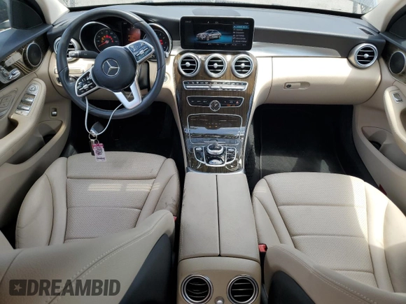 2019 Mercedes-Benz C 300 with VIN WDDWF8DB2KR482025, listed as a Copart auction lot 53960605 with 23,292 mi miles and Salvage Title. Bid and sale history available at DreamBid. Image 8.