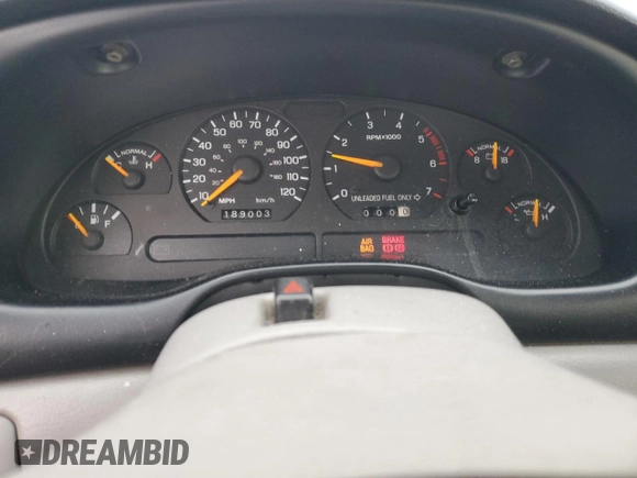 1997 Ford Mustang with VIN 1FALP4044VF101619, listed as a Copart auction lot 52646555 with 189,003 mi miles and Salvage Title. Bid and sale history available at carsss.com. Image 9.