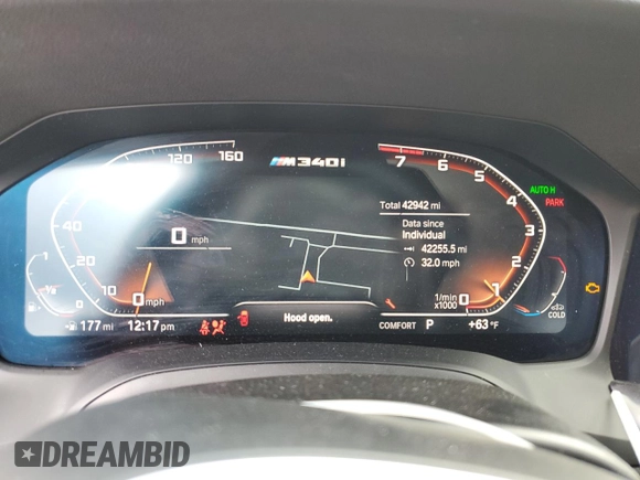 2020 BMW 3 Series M340i xDrive with VIN WBA5U9C01LA380102, listed as a Copart auction lot 50510943 with 42,942 mi miles and . Bid and sale history available at DreamBid. Image 9.