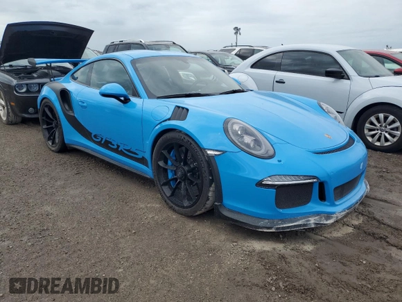 2016 Porsche 911 GT3 RS with VIN WP0AF2A98GS192732, listed as a Copart auction lot 74796104 with 0 mi miles and Salvage Title. Bid and sale history available at carsss.com. Image 4.