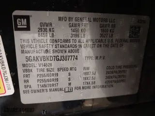 2016 Buick Enclave Leather with VIN 5GAKVBKD7GJ307774, listed as a IAAI auction lot 41671553 with 233,414 mi miles. Bid and sale history available at carsss.com. Image 9.
