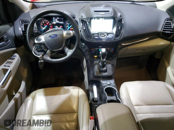2016 Ford Escape Titanium with VIN 1FMCU9J93GUB50010, listed as a Copart auction lot 85887364 with 36,333 mi miles and Salvage Title. Bid and sale history available at DreamBid. Image 8.