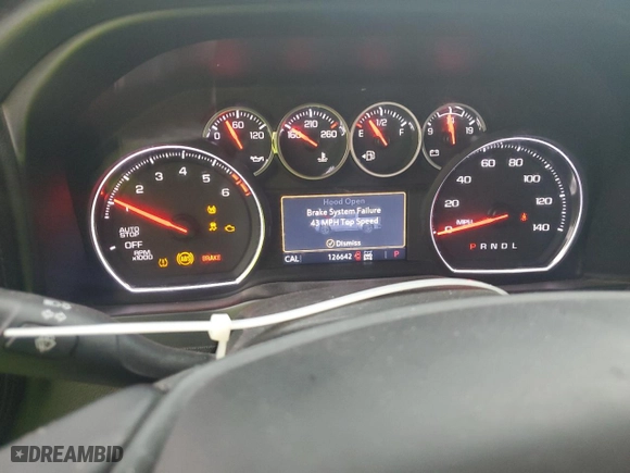 2020 Chevrolet Silverado 1500 LT with VIN 3GCPYDEK7LG295798, listed as a Copart auction lot 46238035 with 126,642 mi miles and Salvage Title. Bid and sale history available at carsss.com. Image 9.