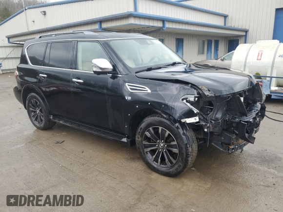2020 Nissan Armada SL with VIN JN8AY2NC6L9617290, listed as a Copart auction lot 49095875 with 75,322 mi miles and Salvage Title. Bid and sale history available at carsss.com. Image 4.