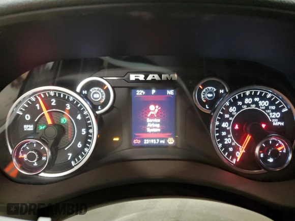 2023 Ram 2500 Big Horn with VIN 3C6UR5DJ2PG552863, listed as a Copart auction lot 88081765 with 23,193 mi miles and Salvage Title. Bid and sale history available at carsss.com. Image 9.