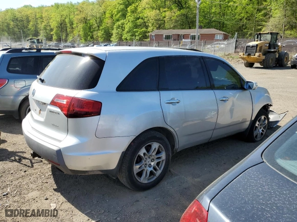 2007 Acura MDX Tech Pkg with VIN 2HNYD283X7H508526, listed as a Copart auction lot 53611205 with 0 mi miles and Salvage Title. Bid and sale history available at carsss.com. Image 3.
