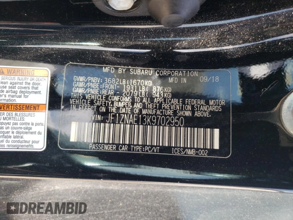 2019 Toyota 86 GT with VIN JF1ZNAE13K9702950, listed as a Copart auction lot 58279054 with 0 mi miles and Salvage Title. Bid and sale history available at carsss.com. Image 12.