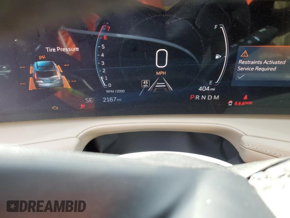 2025 Cadillac XT4 FWD Premium Luxury with VIN 1GYFZCR47SF150673, listed as a Copart auction lot 56108895 with 2,167 mi miles and Salvage title. Bid and sale history available at DreamBid. Image 9.
