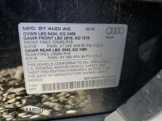 2019 Audi Q5 Premium with VIN WA1ANAFY1K2059956, listed as a Copart auction lot 88662605 with 45,356 mi miles and Salvage Title. Bid and sale history available at carsss.com. Image 13.