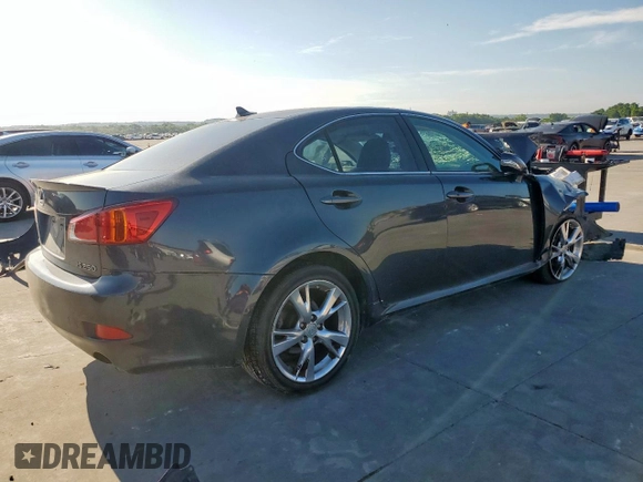 2010 Lexus IS 250 with VIN JTHBF5C21A2095741, listed as a Copart auction lot 58393055 with Not provided miles and Salvage title. Bid and sale history available at DreamBid. Image 3.
