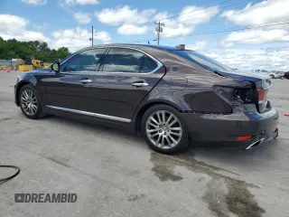 2015 Lexus LS 460 with VIN JTHBL5EF9F5136423, listed as a Copart auction lot 55967695 with 62,012 mi miles and Salvage title. Bid and sale history available at DreamBid. Image 2.