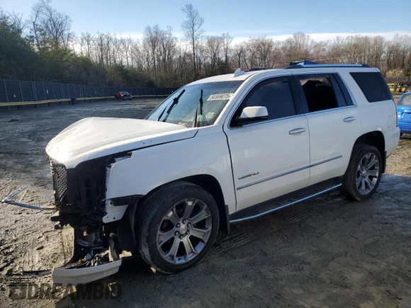 2017 GMC Yukon Denali with VIN 1GKS2CKJ3HR192875, listed as a Copart auction lot 50369075 with 112,877 mi miles and Salvage Title. Bid and sale history available at carsss.com. Image 1.