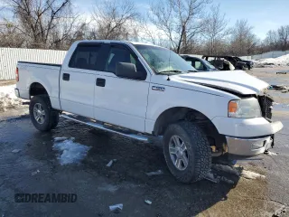 2005 Ford F-150 XLT with VIN 1FTPW14585FB29598, listed as a Copart auction lot 89103135 with 203,942 mi miles and Salvage Title. Bid and sale history available at carsss.com. Image 4.