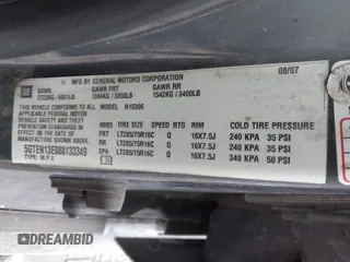 2008 Hummer H3 SUV with VIN 5GTEN13E088133349, listed as a IAAI auction lot 41587403 with Not Provided miles and . Bid and sale history available at DreamBid. Image 9.