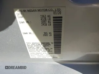 2020 Nissan Altima S with VIN 1N4BL4BV0LC252680, listed as a IAAI auction lot 40645027 with 93,171 mi miles and . Bid and sale history available at DreamBid. Image 9.