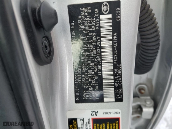 2010 Toyota Avalon XL with VIN 4T1BK3DB5AU370821, listed as a Copart auction lot 42082585 with 110,537 mi miles and Salvage Title. Bid and sale history available at carsss.com. Image 12.