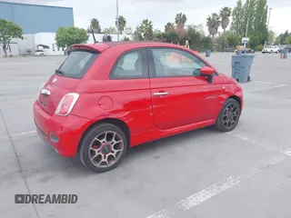 2015 FIAT 500 Sport with VIN 3C3CFFBR2FT528116, listed as a IAAI auction lot 42136399 with 114,548 mi miles. Bid and sale history available at carsss.com. Image 4.