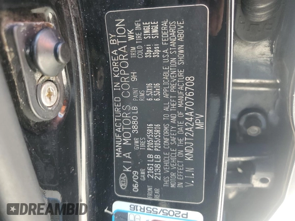 2010 Kia Soul + with VIN KNDJT2A24A7076708, listed as a Copart auction lot 52986485 with 240,186 mi miles and Salvage Title. Bid and sale history available at carsss.com. Image 14.