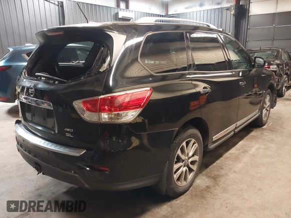 2014 Nissan Pathfinder S with VIN 5N1AR2MM6EC653663, listed as a IAAI auction lot 42315157 with 108,588 mi miles and . Bid and sale history available at DreamBid. Image 4.
