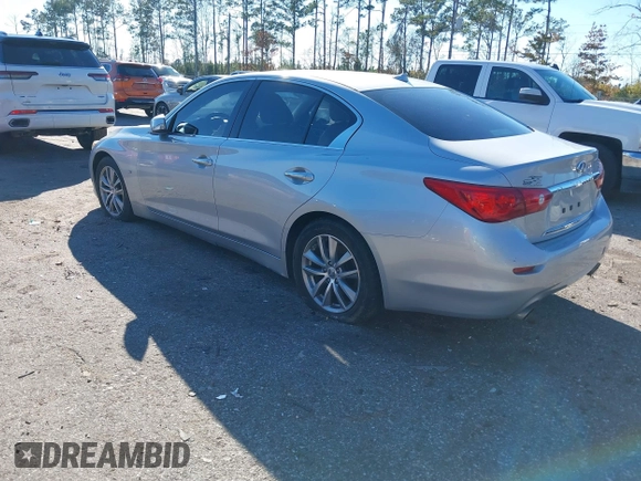 2015 Infiniti Q50 with VIN JN1BV7AP3FM335840, listed as a IAAI auction lot 38327905 with 100,276 mi miles. Bid and sale history available at carsss.com. Image 3.