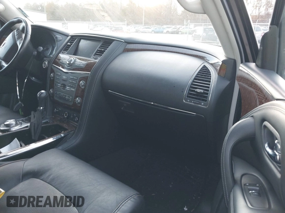 2019 Nissan Armada Platinum with VIN JN8AY2NE2K9759121, listed as a IAAI auction lot 41115008 with 89,991 mi miles. Bid and sale history available at carsss.com. Image 5.