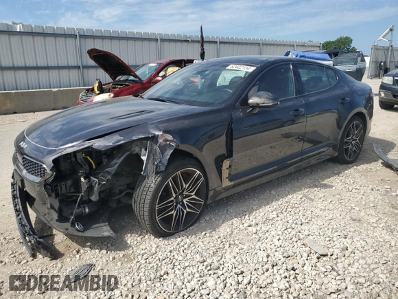 2022 Kia Stinger GT1 with VIN KNAE45LC0N6111811, listed as a Copart auction lot 62402154 with 23,988 mi miles and Salvage Title. Bid and sale history available at DreamBid. Image 1.