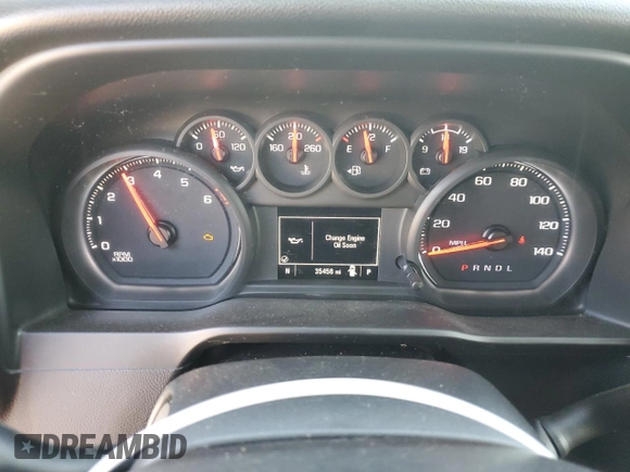 2020 Chevrolet Silverado 1500 Custom with VIN 1GCRWBEH5LZ339160, listed as a Copart auction lot 43847385 with 35,456 mi miles and Salvage Title. Bid and sale history available at carsss.com. Image 9.