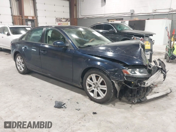 2010 Audi A4 2.0T Premium with VIN WAUBFAFL7AN038776, listed as a IAAI auction lot 41586188 with 114,923 mi miles. Bid and sale history available at carsss.com. Image 1.
