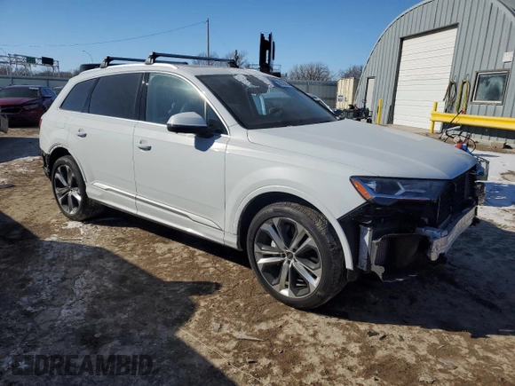 2023 Audi Q7 Premium Plus with VIN WA1LXBF75PD000615, listed as a Copart auction lot 89315475 with 0 mi miles and Salvage Title. Bid and sale history available at carsss.com. Image 4.