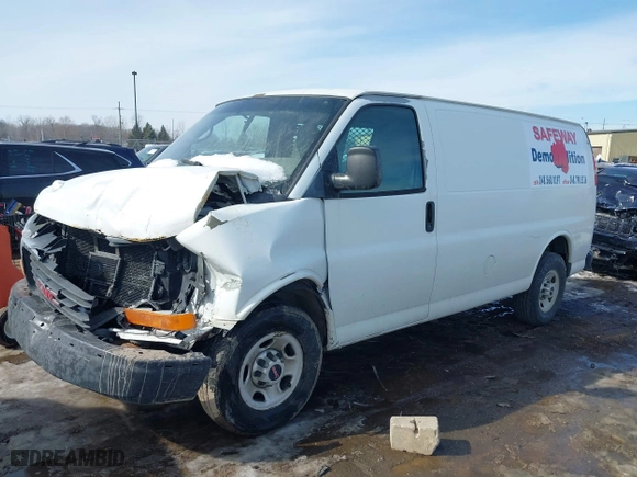 2010 GMC Savana Cargo Van with VIN 1GTZGFBA8A1172252, listed as a IAAI auction lot 41614483 with 153,172 mi miles. Bid and sale history available at carsss.com. Image 17.
