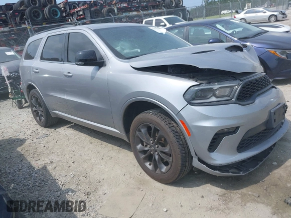 2021 Dodge Durango GT Plus with VIN 1C4RDJDG4MC696715, listed as a IAAI auction lot 42297082 with 52,707 mi miles and . Bid and sale history available at DreamBid. Image 1.