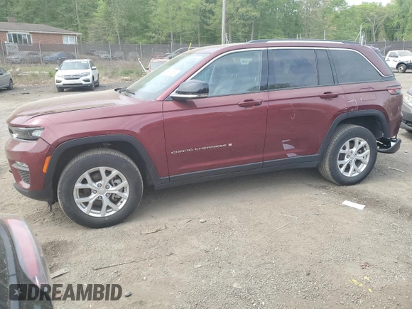 2023 Jeep Grand Cherokee Limited with VIN 1C4RJHBGXPC523600, listed as a Copart auction lot 54661555 with 42,933 mi miles and Salvage title. Bid and sale history available at DreamBid. Image 1.