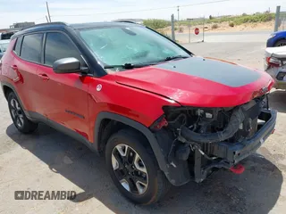 2018 Jeep Compass Trailhawk with VIN 3C4NJDDB3JT230514, listed as a IAAI auction lot 42270703 with 86,696 mi miles and . Bid and sale history available at DreamBid. Image 1.