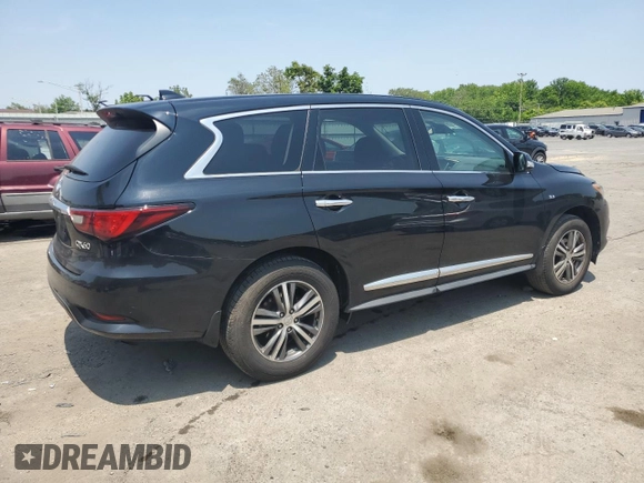 2020 Infiniti QX60 Pure with VIN 5N1DL0MM7LC518210, listed as a Copart auction lot 59403765 with 55,171 mi miles and Salvage title. Bid and sale history available at DreamBid. Image 3.