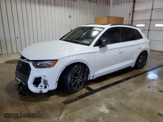 2024 Audi SQ5 Premium Plus with VIN WA1B4AFYXR2026830, listed as a Copart auction lot 50013825 with 19,875 mi miles and Salvage Title. Bid and sale history available at carsss.com. Image 1.