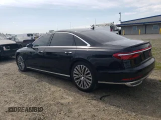 2021 Audi A8 with VIN WAU8DAF80MN027280, listed as a Copart auction lot 50757015 with 47,181 mi miles and Salvage Title. Bid and sale history available at carsss.com. Image 2.