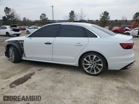 2021 Audi A4 S line Premium Plus with VIN WAUEAAF43MA039455, listed as a Copart auction lot 48759805 with 93,816 mi miles and Salvage Title. Bid and sale history available at DreamBid. Image 2.