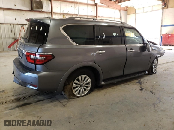 2023 Nissan Armada SV with VIN JN8AY2AD6P9693600, listed as a Copart auction lot 49272165 with Not provided miles and Salvage title. Bid and sale history available at DreamBid. Image 3.