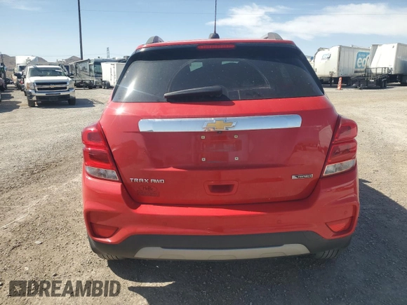 2018 Chevrolet Trax Premier with VIN 3GNCJRSB1JL228761, listed as a Copart auction lot 59775554 with 97,936 mi miles and Salvage Title. Bid and sale history available at carsss.com. Image 6.