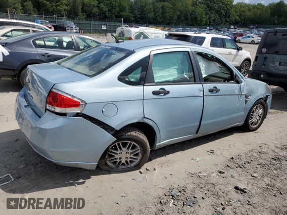 2008 Ford Focus SE with VIN 1FAHP35N68W134577, listed as a Copart auction lot 67913764 with Not Provided miles and Salvage Title. Bid and sale history available at carsss.com. Image 3.