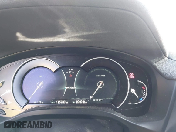 2019 BMW X3 M40i with VIN 5UXTS3C54K0Z06489, listed as a IAAI auction lot 41887523 with 115,780 mi miles and . Bid and sale history available at DreamBid. Image 7.
