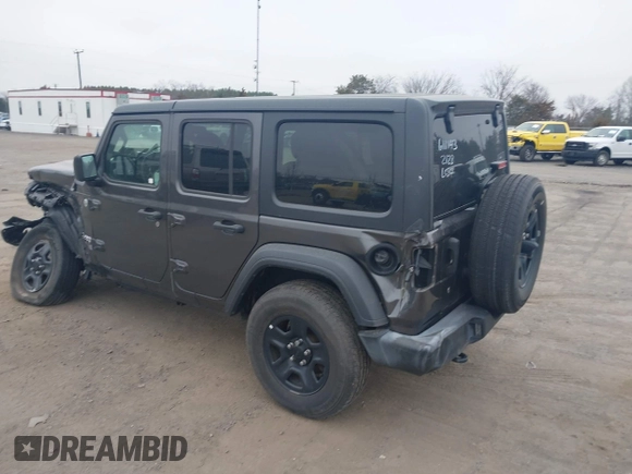 2019 Jeep Wrangler Unlimited Sport Altitude with VIN 1C4HJXDG0KW559807, listed as a IAAI auction lot 41790082 with 34,221 mi miles and . Bid and sale history available at DreamBid. Image 3.