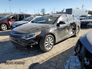 2016 Kia Optima EX z VIN 5XXGU4L37GG048393, wystawiony jako Copart lot #42754115 z przebiegiem 110 302 mil mil oraz Szkoda całkowita • Salvage title. Historia ofert i sprzedaży dostępna na DreamBid. Obrazek 1.