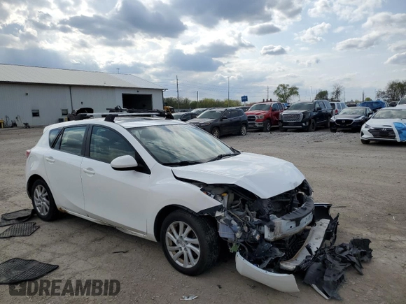 2012 Mazda 3 i Grand Touring with VIN JM1BL1M79C1681111, listed as a Copart auction lot 53619165 with 198,668 mi miles and Salvage Title. Bid and sale history available at DreamBid. Image 4.