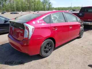 2013 Toyota Prius One with VIN JTDKN3DU5D0355406, listed as a IAAI auction lot 42091467 with 136,356 mi miles. Bid and sale history available at carsss.com. Image 4.